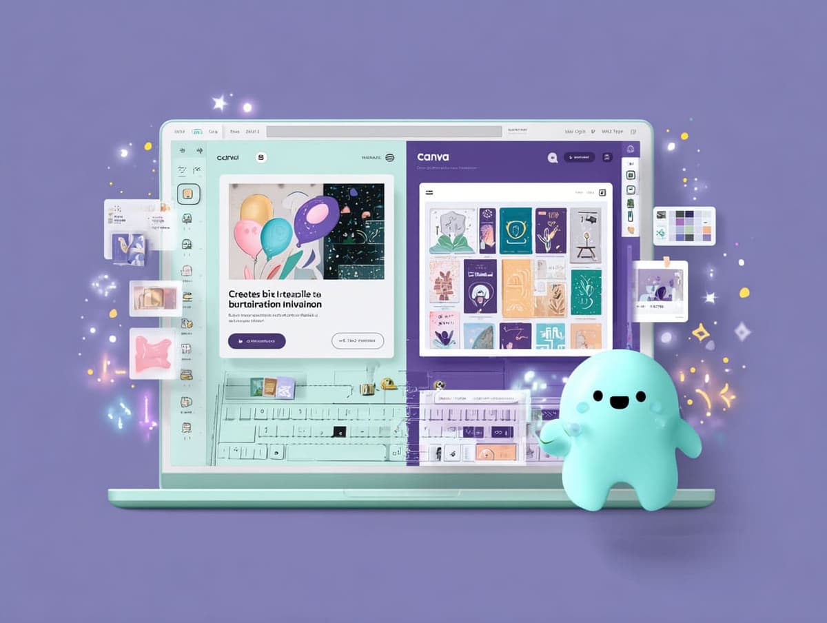Canva Magic Studio AI features demonstration showing text-to-image and design suggestions